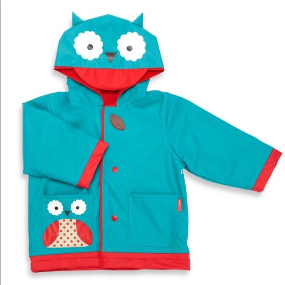 Skip Hop Other - Skip Hop Owl Raincoat Blue Red Jacket